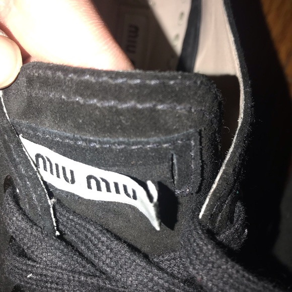 SOLD Miu Miu - Scamosciato black sneaker - Picture 6 of 8